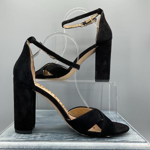 NEW Sam Edelman Women’s Yancy Ankle Strap Sandals Black Size 11 - Picture 1 of 10